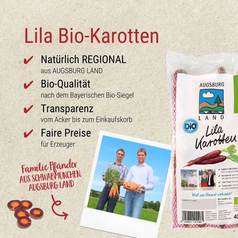 Lila Bio-Karotten