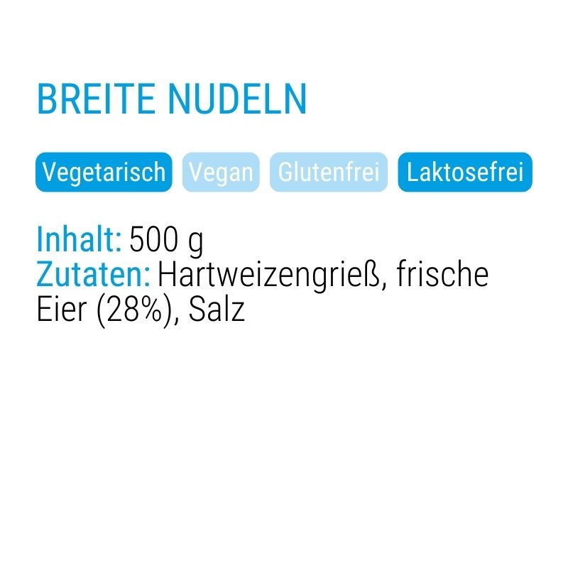 Breite Nudeln