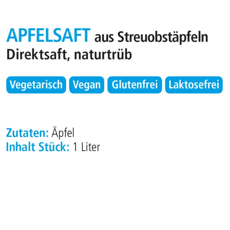 Apfelsaft aus Streuobstäpfel