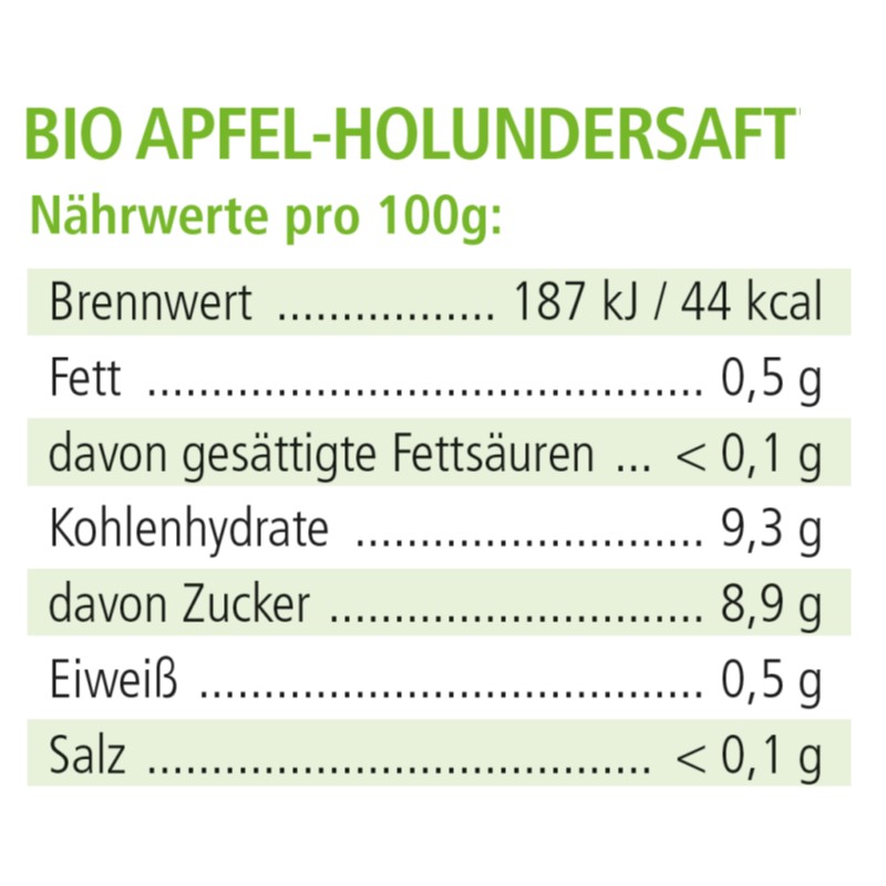 Bio Apfel-Holundersaft