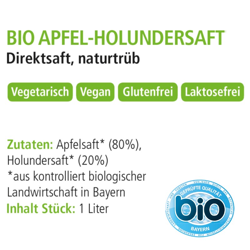 Bio Apfel-Holundersaft