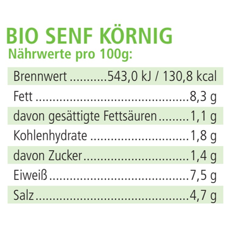 BIO Senf körnig