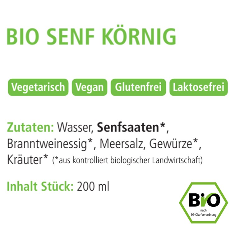 BIO Senf körnig
