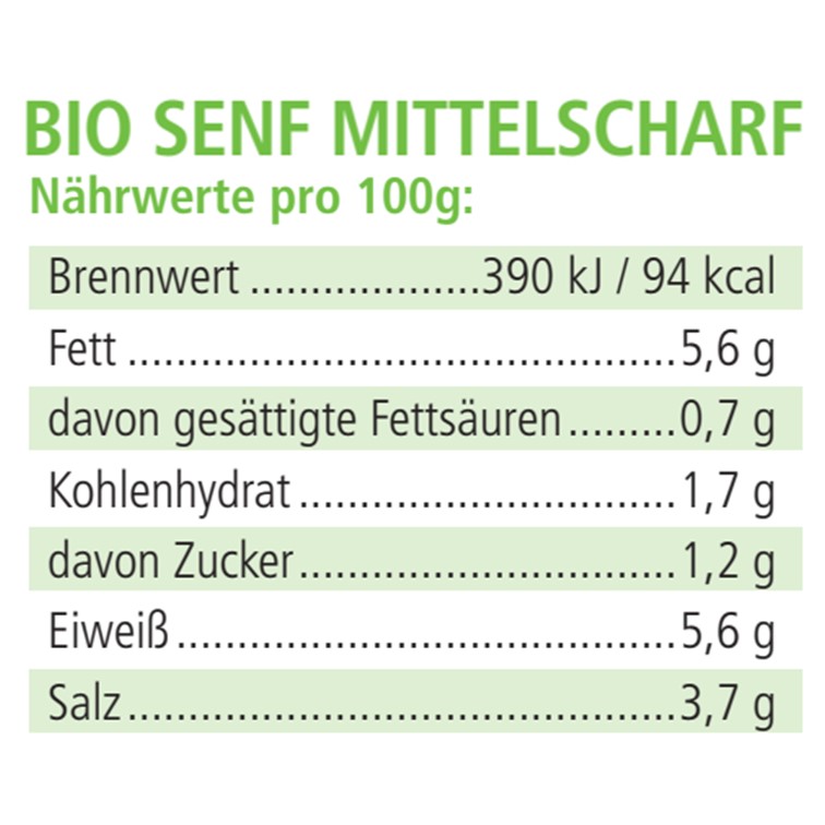 BIO Senf mittelscharf