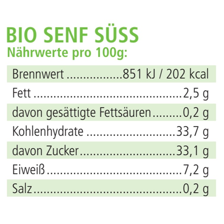 BIO Senf süß