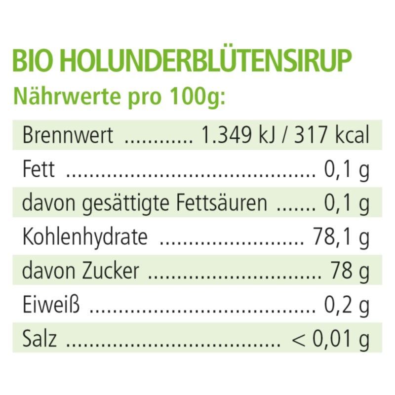 Bio Holunderblüten-Sirup