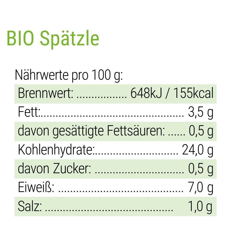 BIO Spätzle