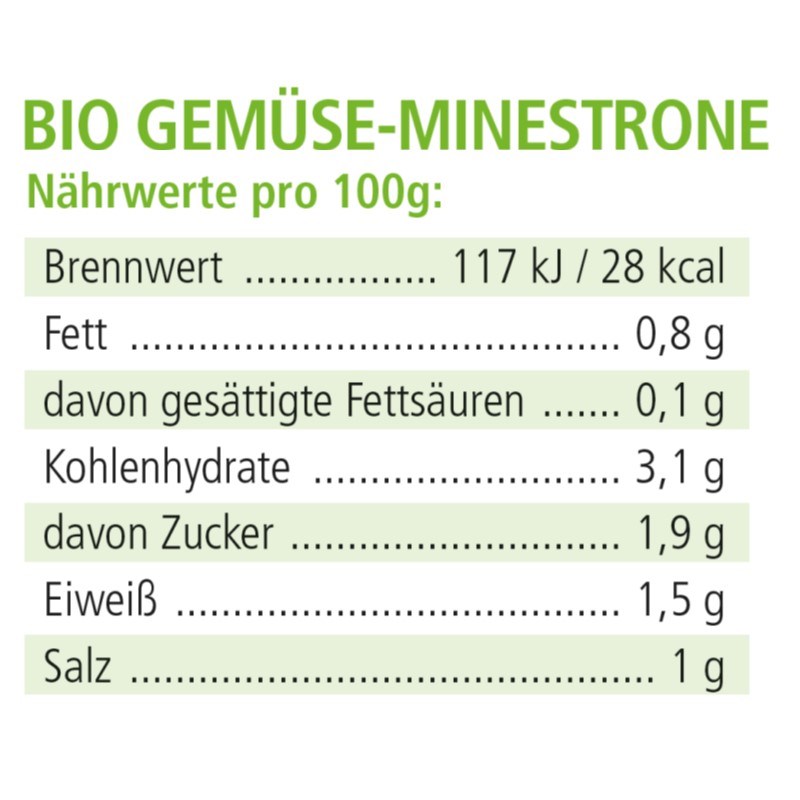 BIO Suppe Gemüse-Minestrone