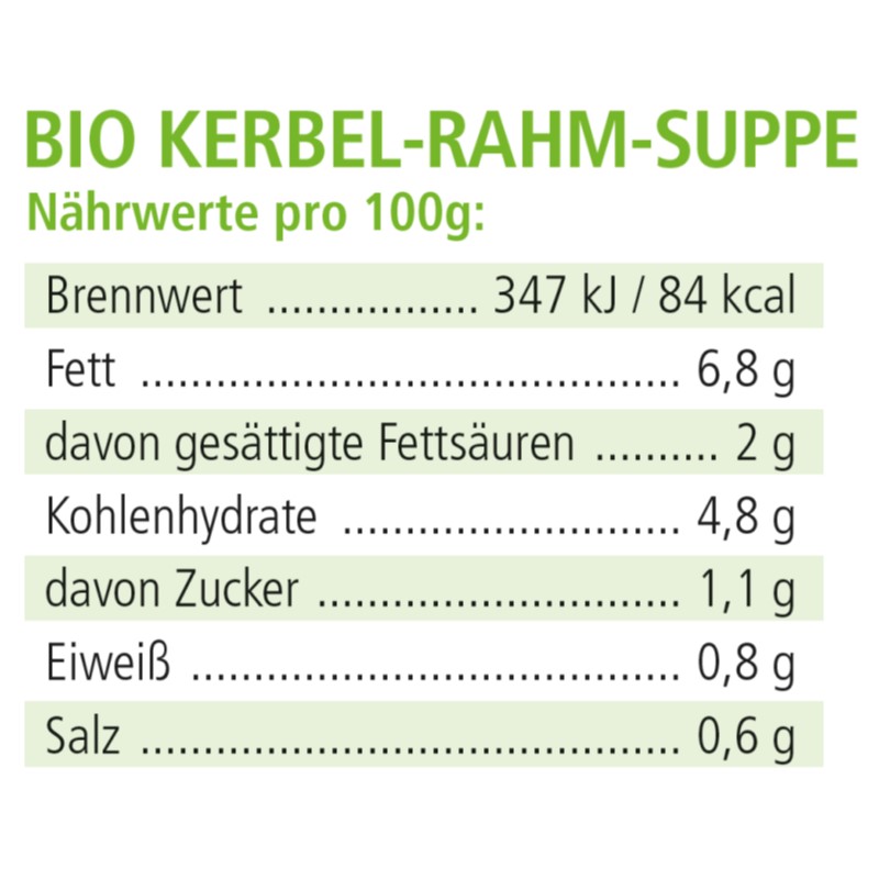 BIO Suppe Kerbel-Rahm
