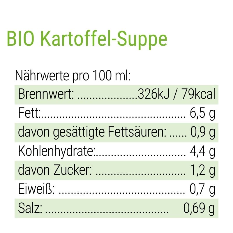 Bio Kartoffelsuppe