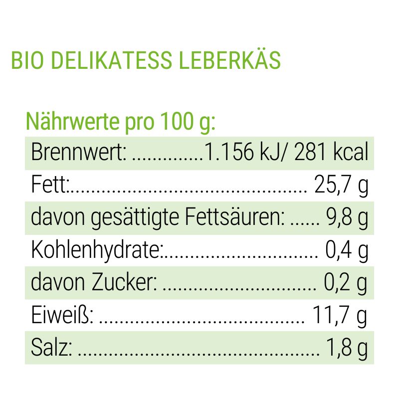BIO Delikatess Leberkäs