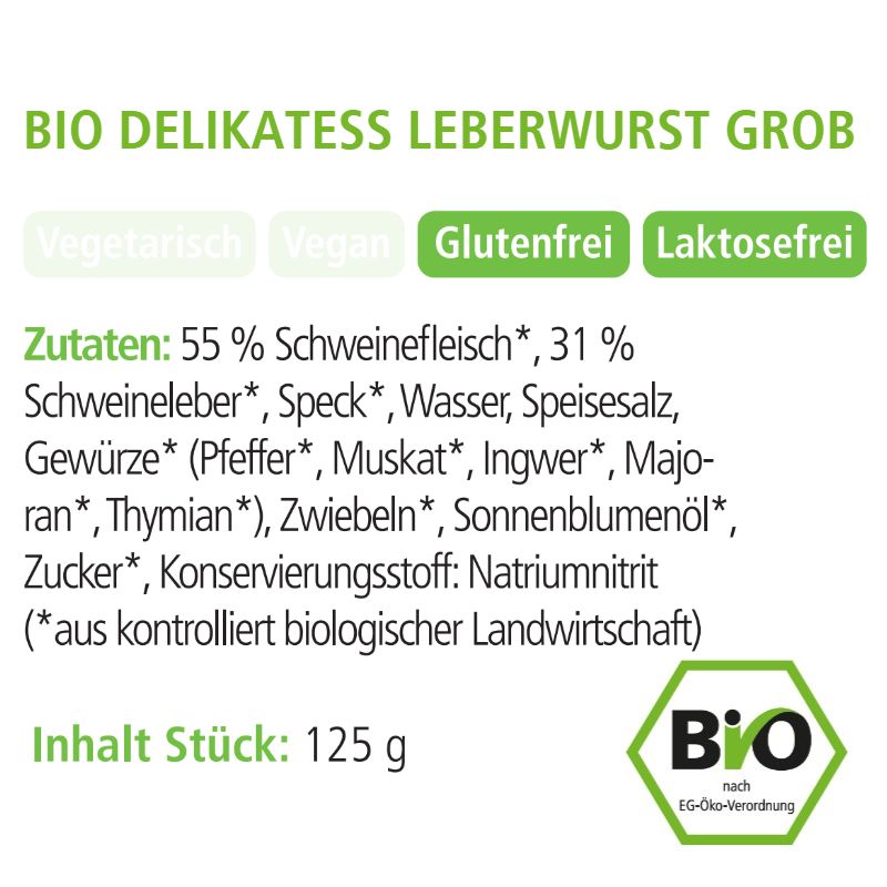 BIO Delikatess Leberwurst grob