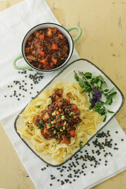 Linsen-Bolognese