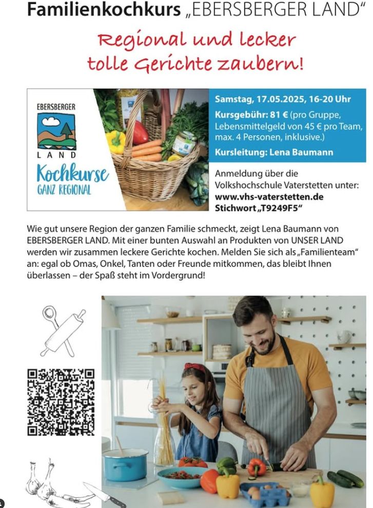 17.05.2025: Familienkochkurs mit EBERSBERGER LAND