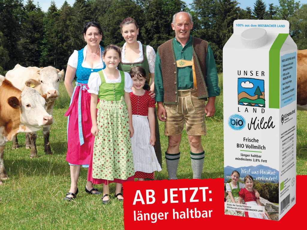 24.06.19 Frische UNSER LAND BIO Vollmilch, länger haltbar – ein Lebens­mittel entwickelt sich weiter