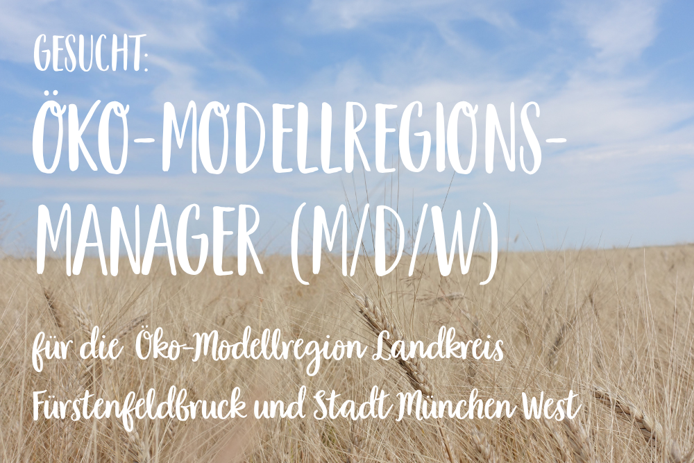 03.06.2026 Gesucht: Öko-Modellregions-Manager (m/w/d)