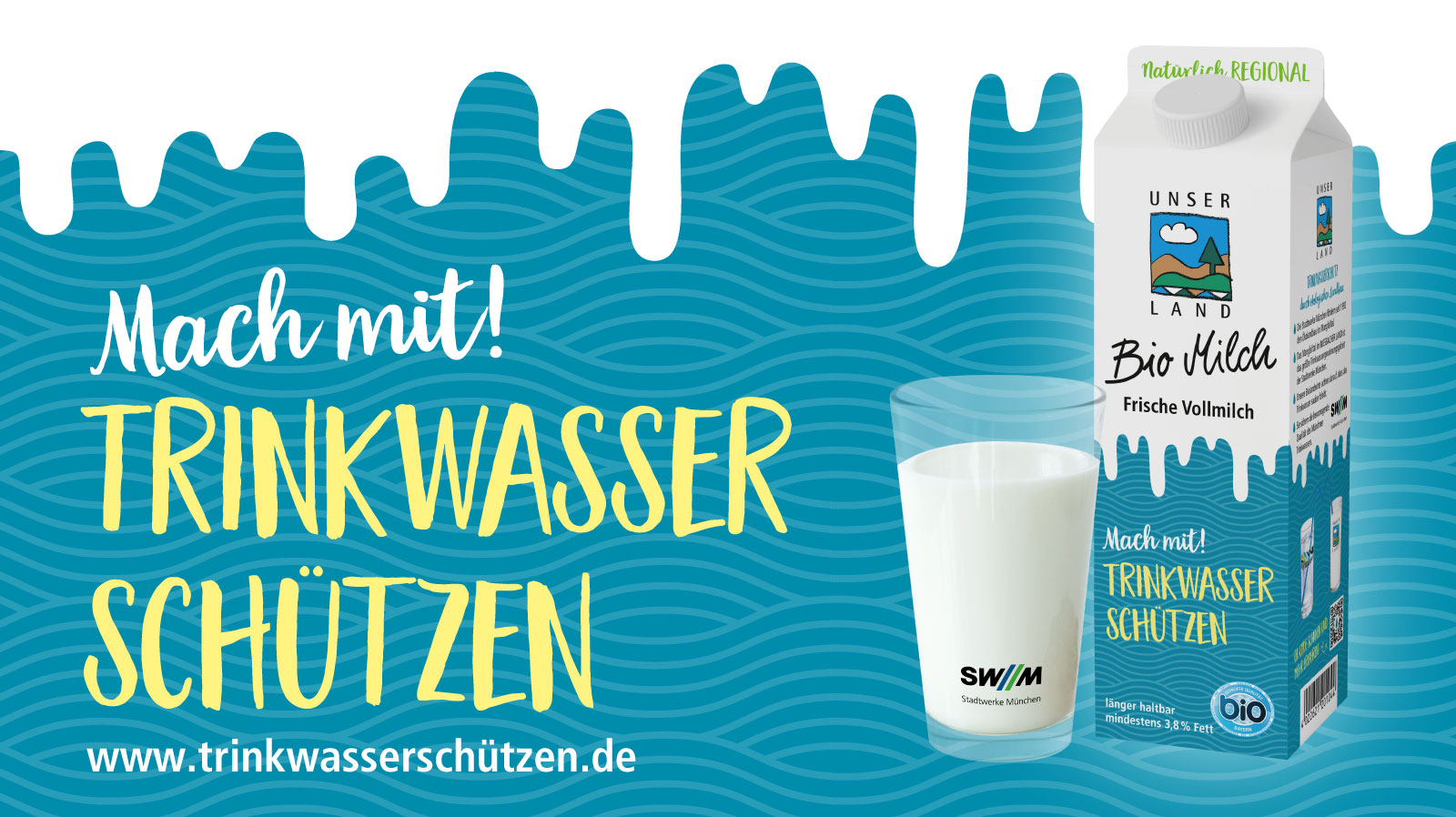 Titelbild Unser Land Trinkwasserschutz BIO Milch 1600x898 Mobil